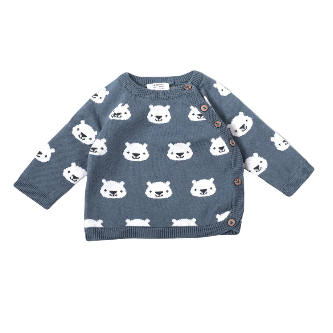 Bear Jacquard Knit Sweater - The Village Retail