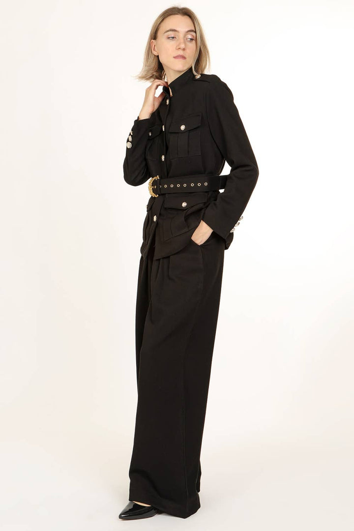 Belted Utility Jacket & Straight Wide Pants - The Village Retail