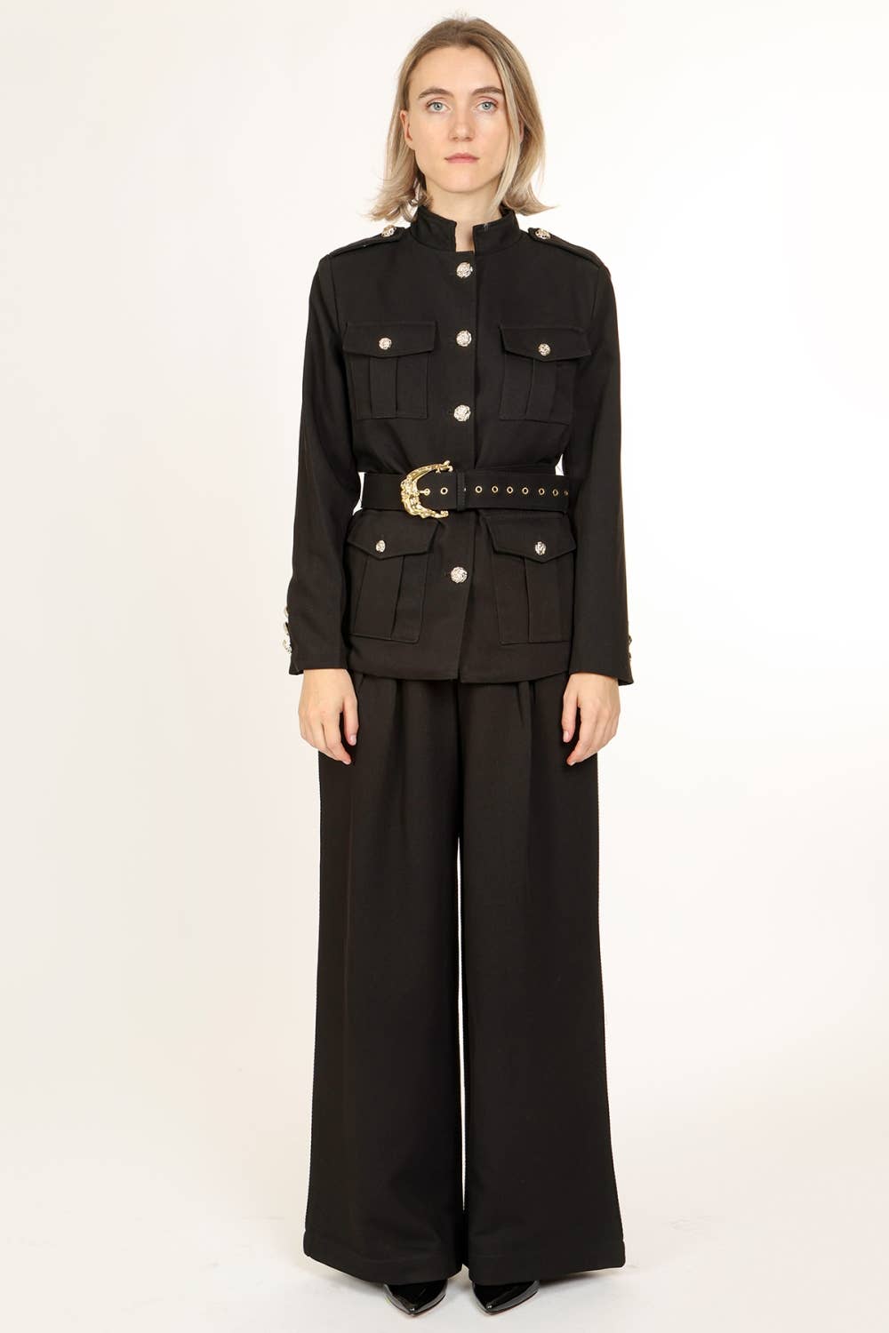 Belted Utility Jacket & Straight Wide Pants - The Village Retail