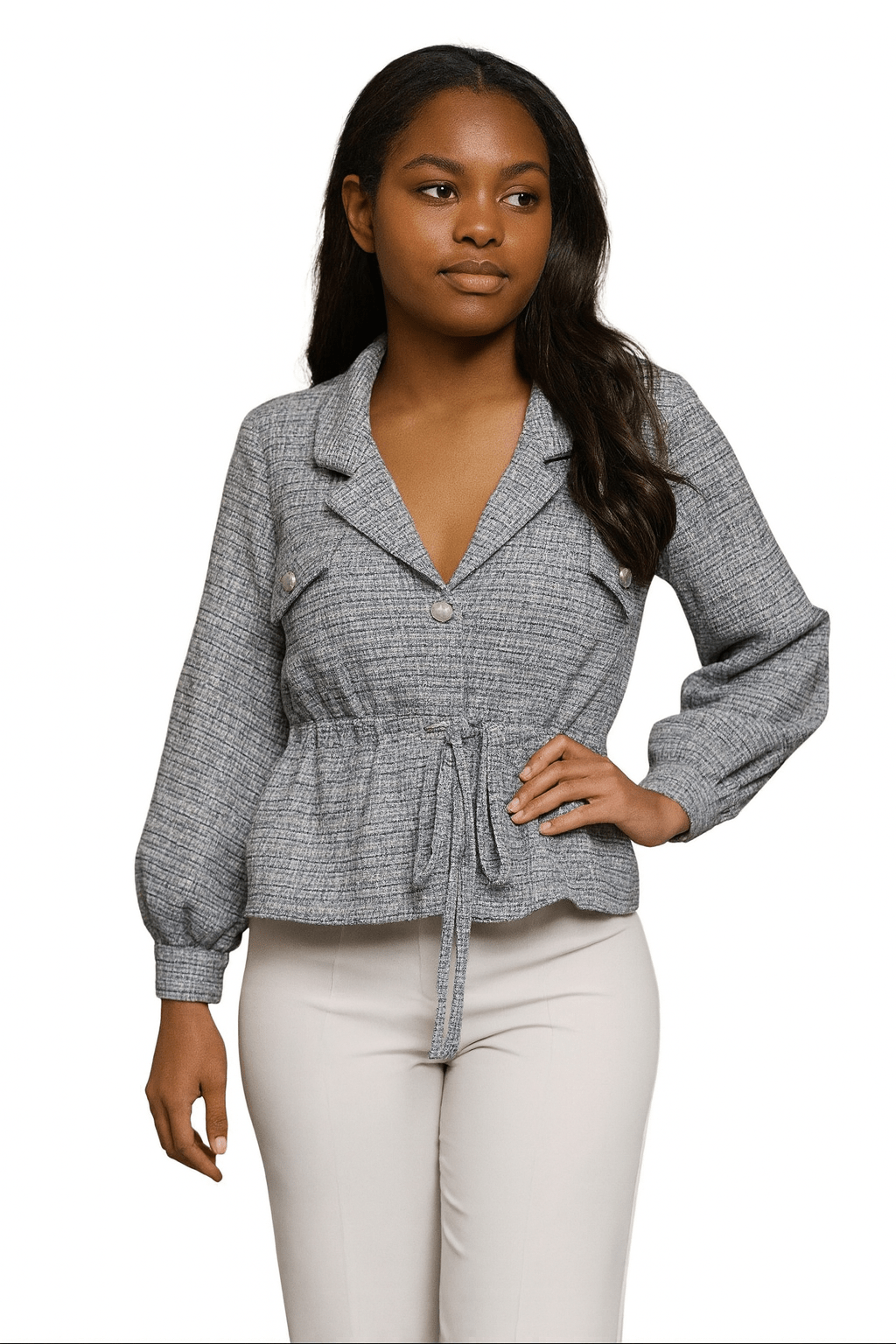 Blue Tweeded Blazer - The Village Retail
