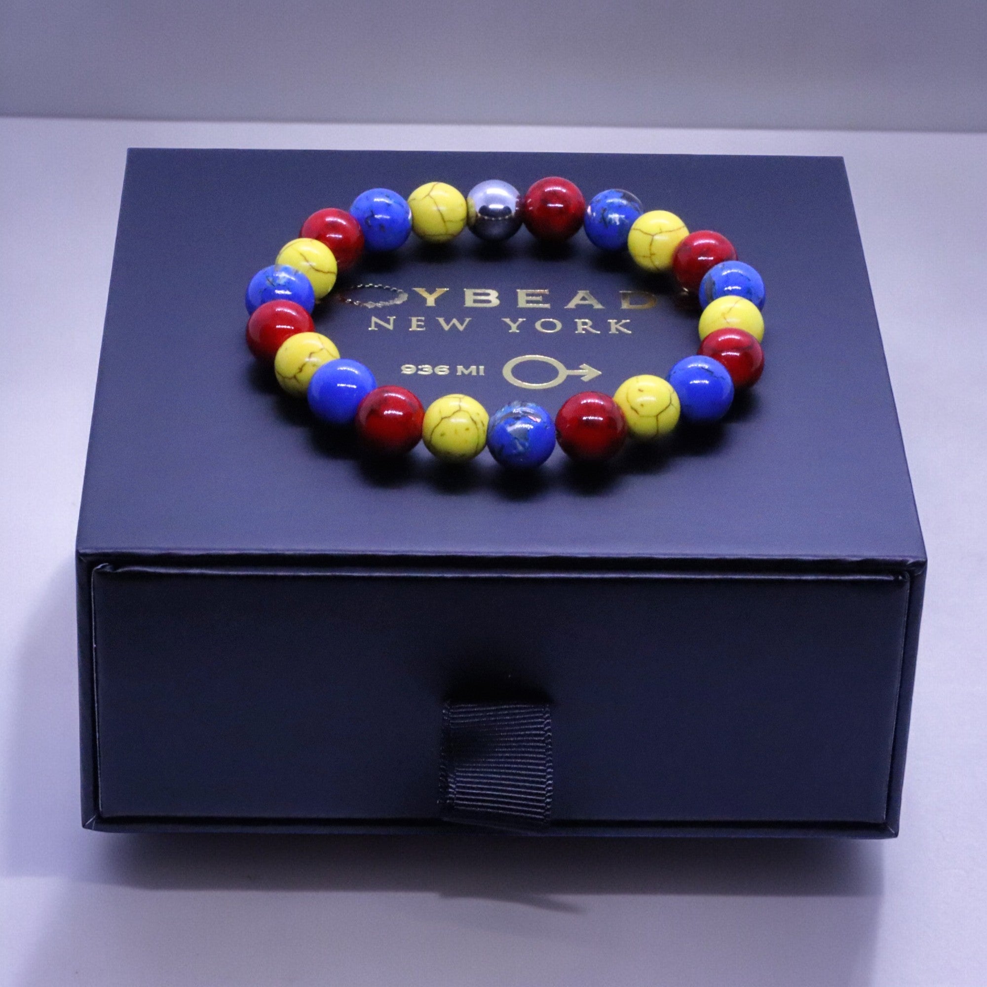 BOYBEADS Julius Multi - Color 10mm Howlite Mens Bracelet - The Village Retail