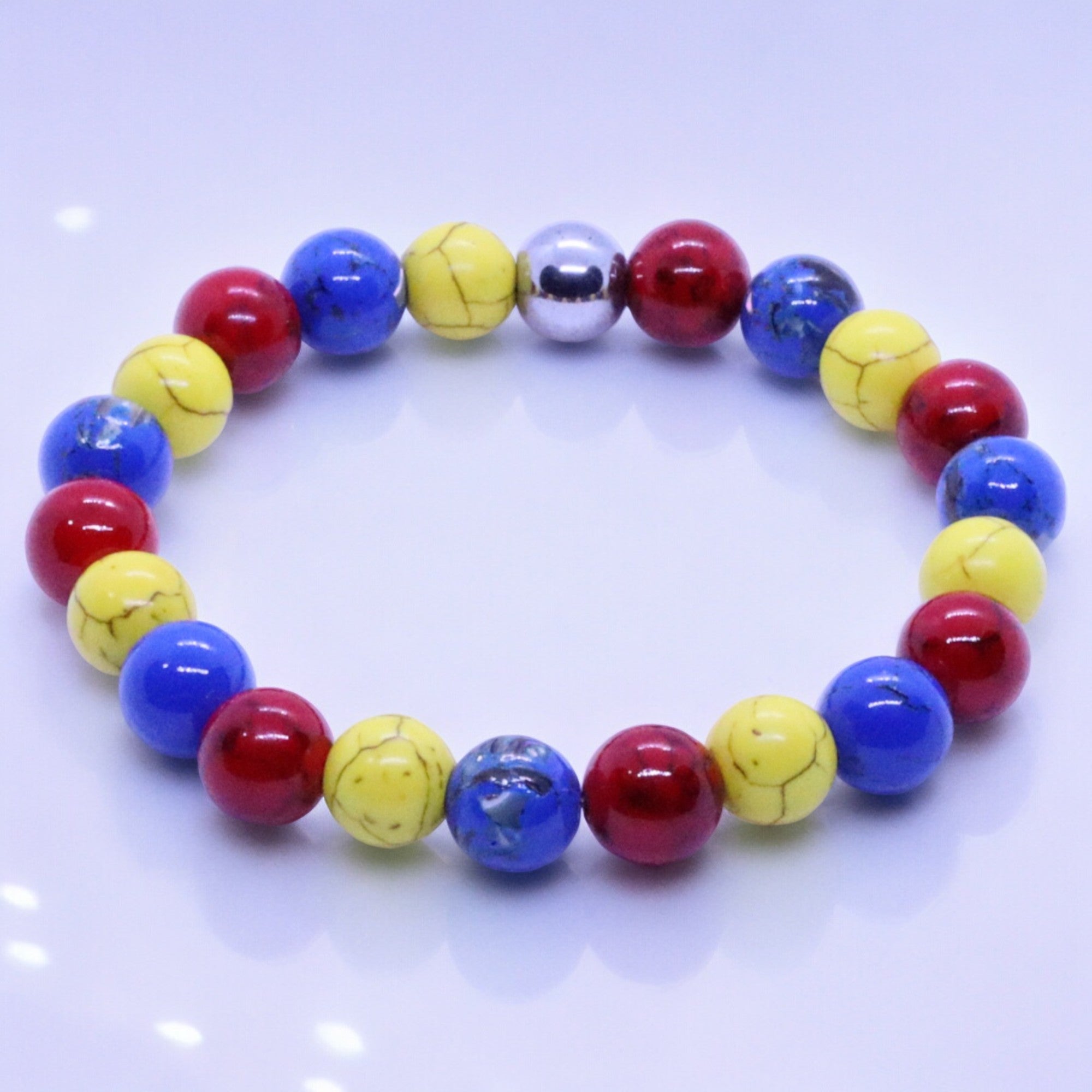 BOYBEADS Julius Multi - Color 10mm Howlite Mens Bracelet - The Village Retail