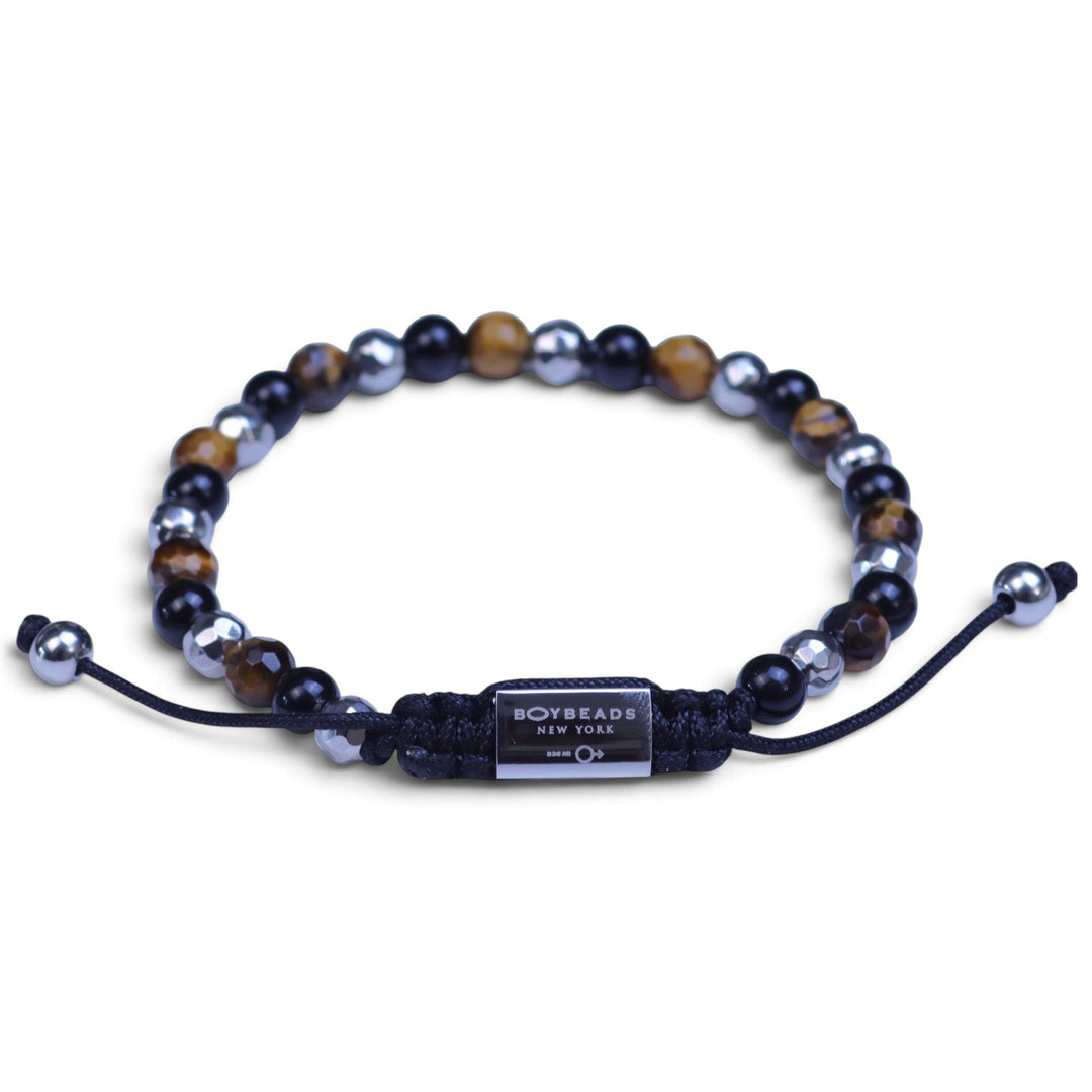 Boybeads | Steve 6mm Multi-Stone Adjustable Beaded Bracelet - The Village Retail