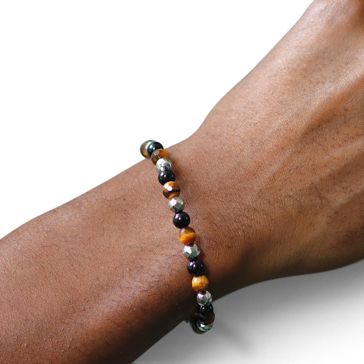Boybeads | Steve 6mm Multi-Stone Adjustable Beaded Bracelet - The Village Retail