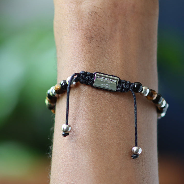 Boybeads | Steve 6mm Multi-Stone Adjustable Beaded Bracelet - The Village Retail