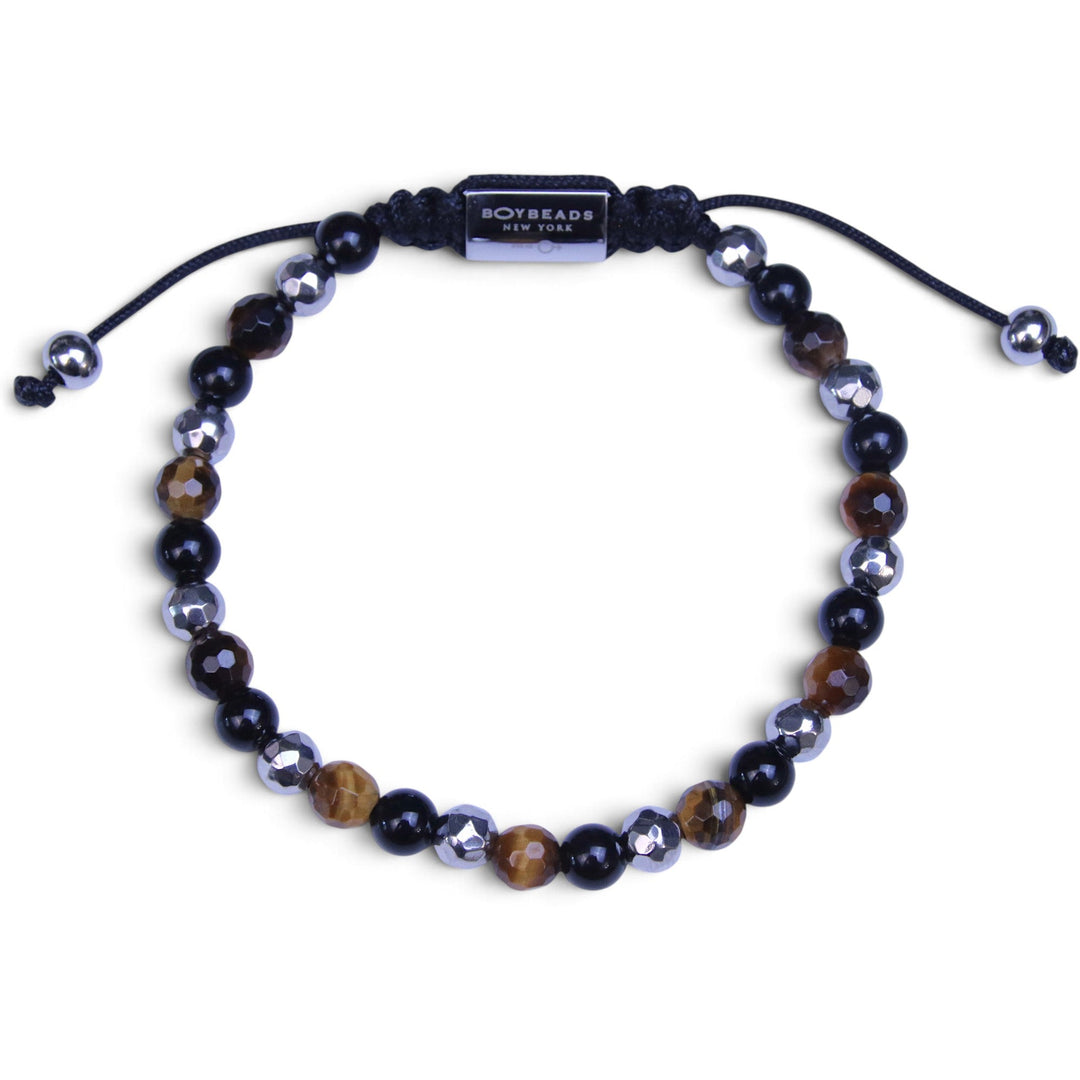 Boybeads | Steve 6mm Multi-Stone Adjustable Beaded Bracelet - The Village Retail
