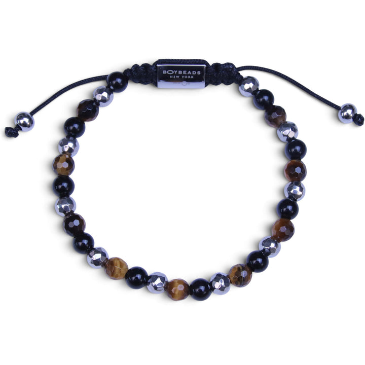 Boybeads | Steve 6mm Multi-Stone Adjustable Beaded Bracelet - The Village Retail