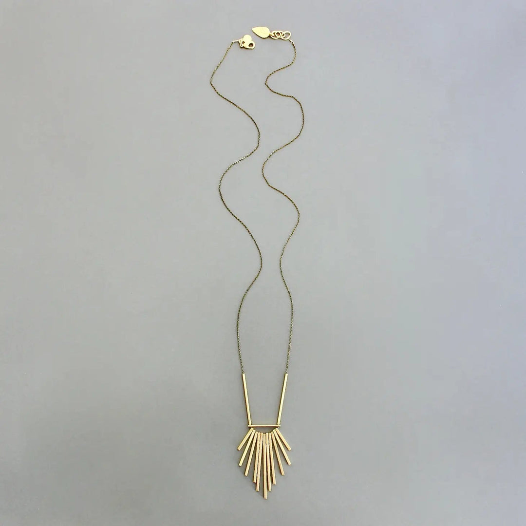 Brass Bars Necklace - The Village Retail