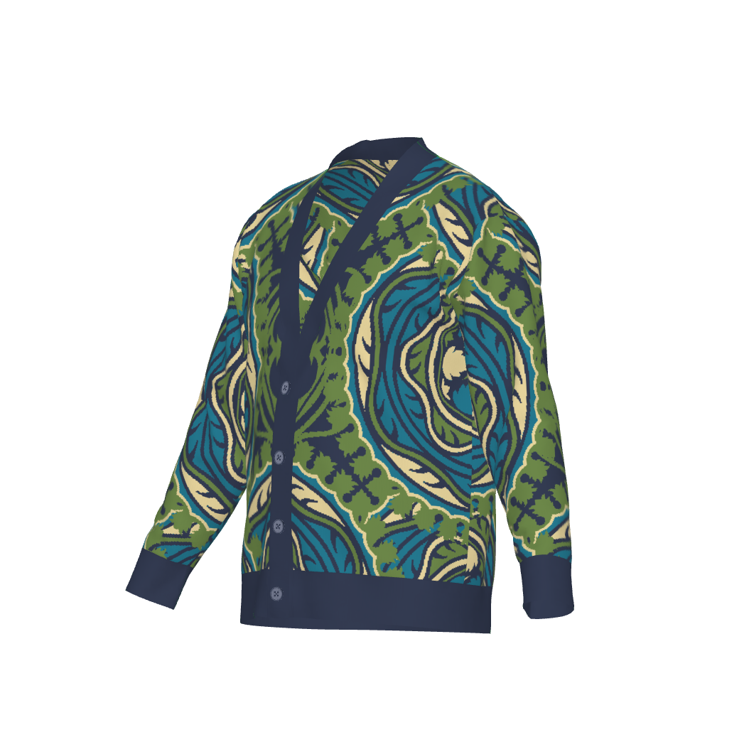 Jacquard Knit Cardigan