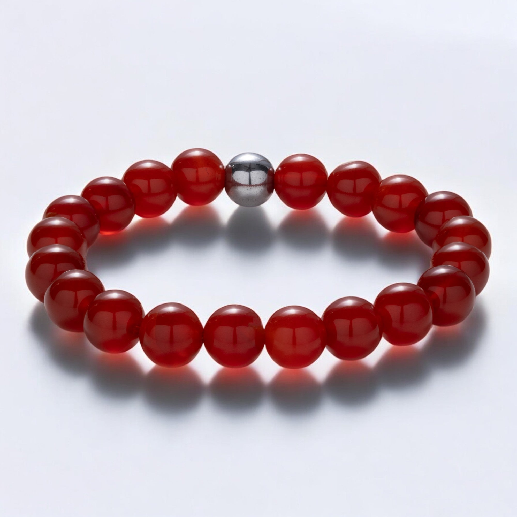 Caleb Boybeads 10mm Orange Carnelian Beaded Gift Bracelet - The Village Retail