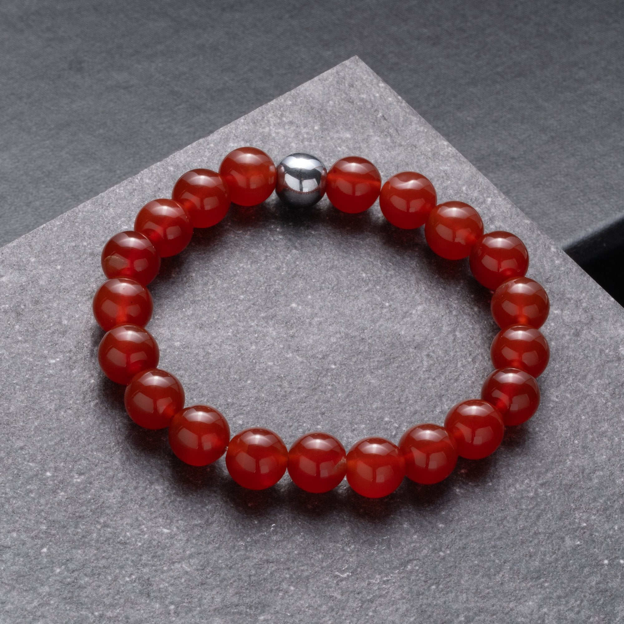 Caleb Boybeads 10mm Orange Carnelian Beaded Gift Bracelet - The Village Retail