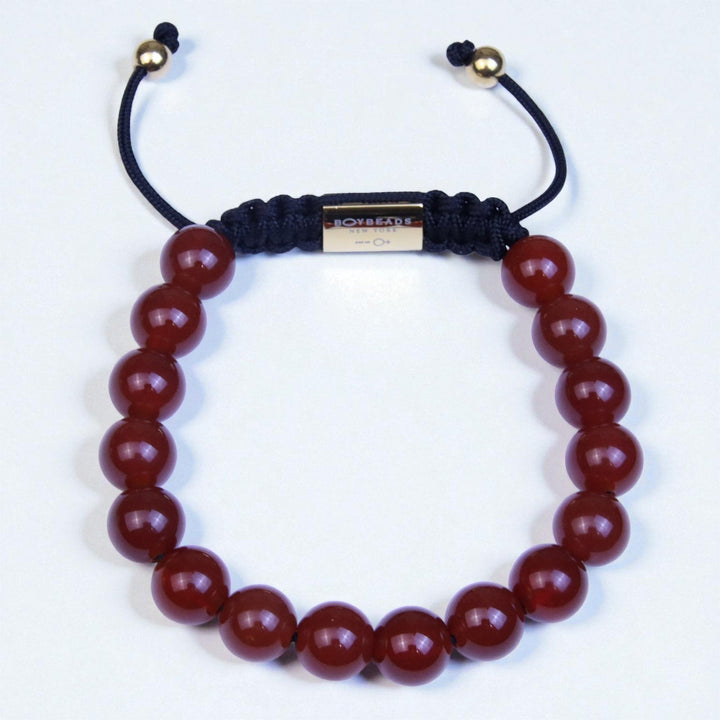 Caleb Boybeads 10mm Red Carnelian Beaded Gift Bracelet - The Village Retail