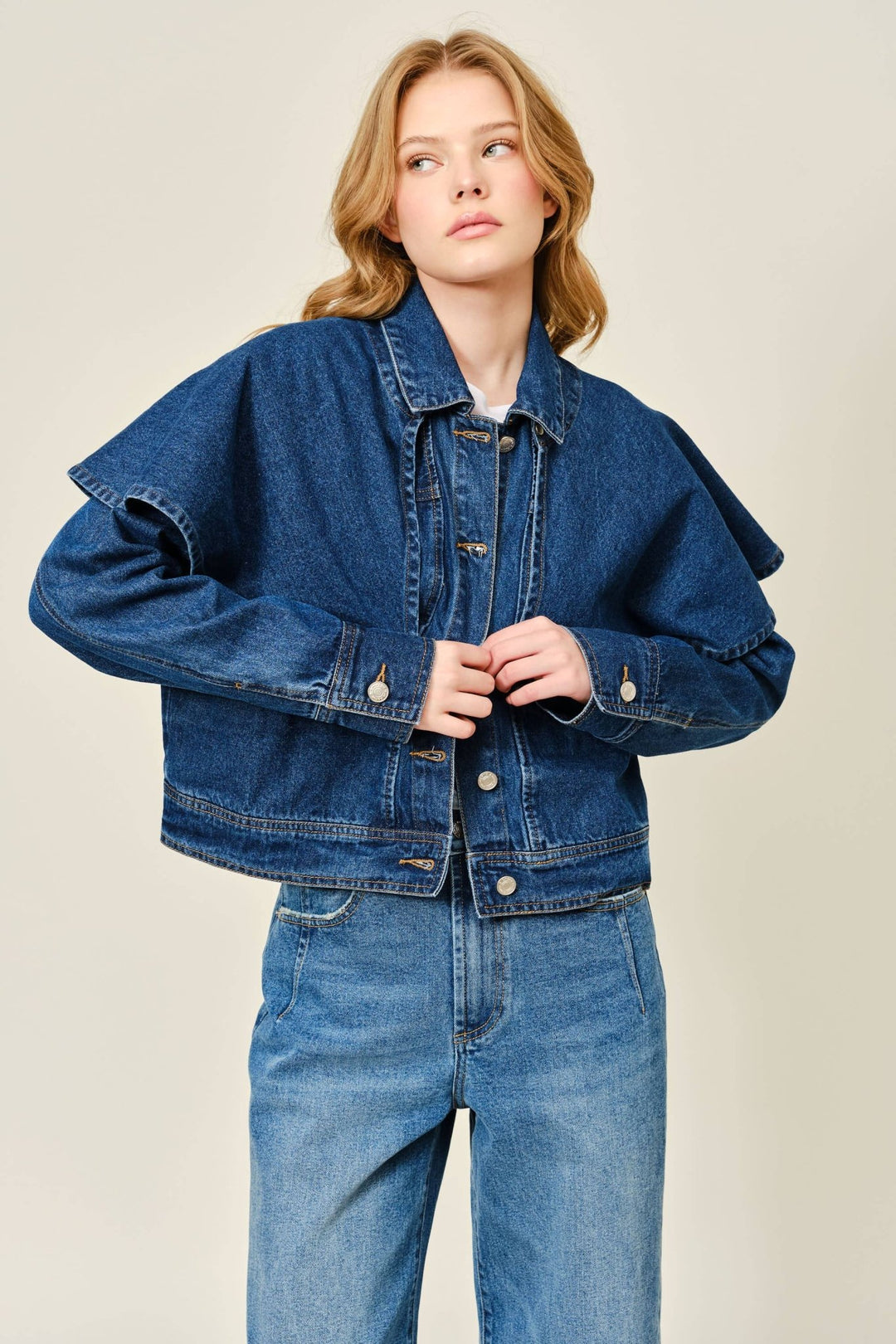 CAPE DENIM JACKET - The Village Retail