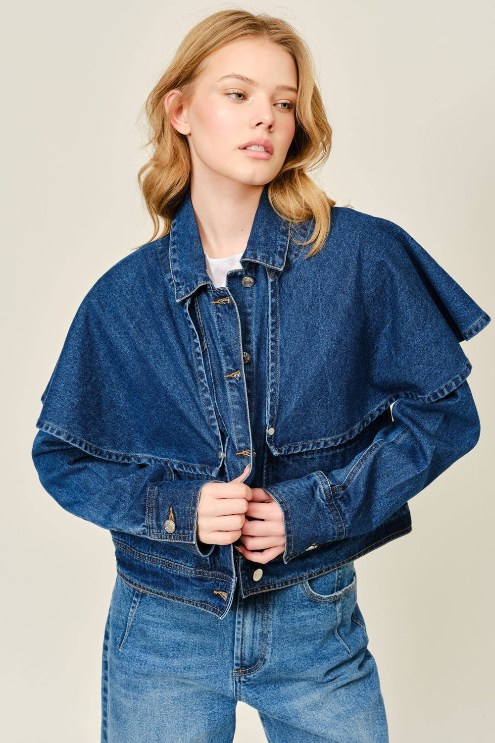 CAPE DENIM JACKET - The Village Retail