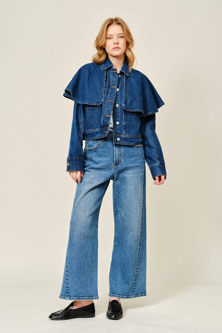 CAPE DENIM JACKET - The Village Retail