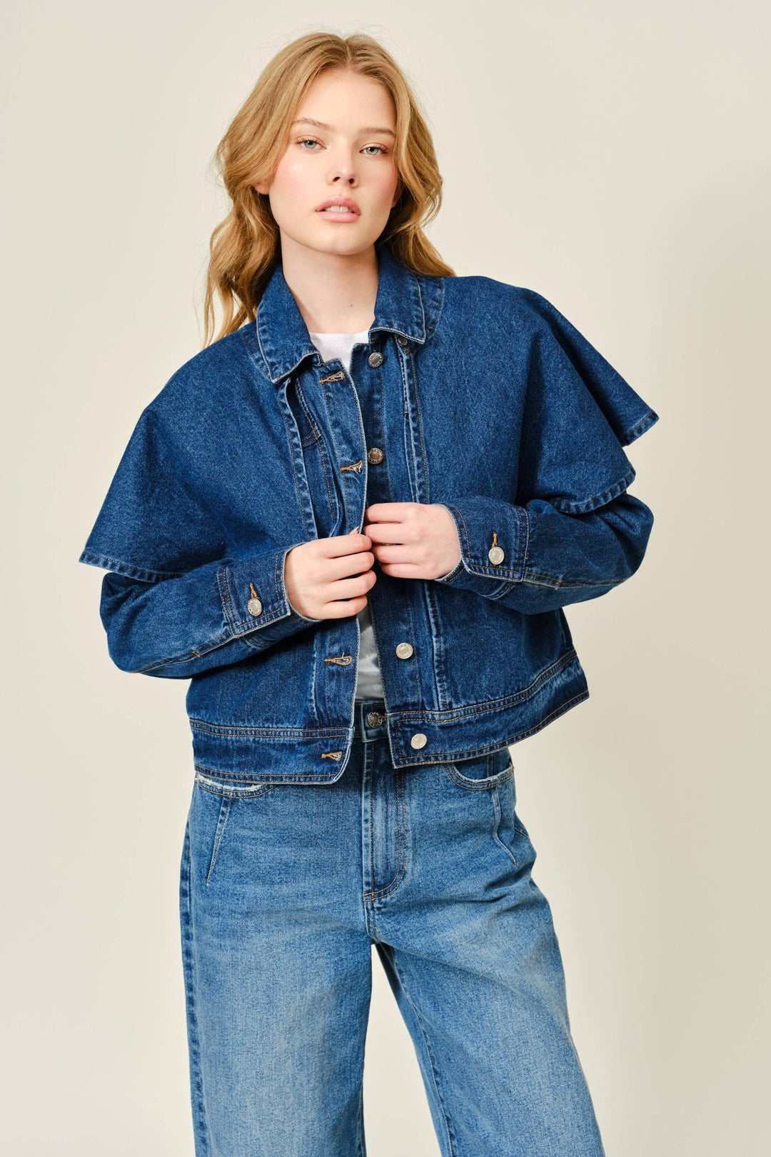CAPE DENIM JACKET - The Village Retail