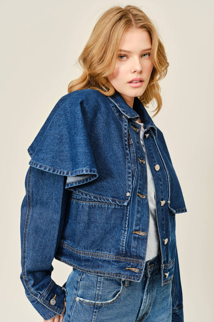 CAPE DENIM JACKET - The Village Retail