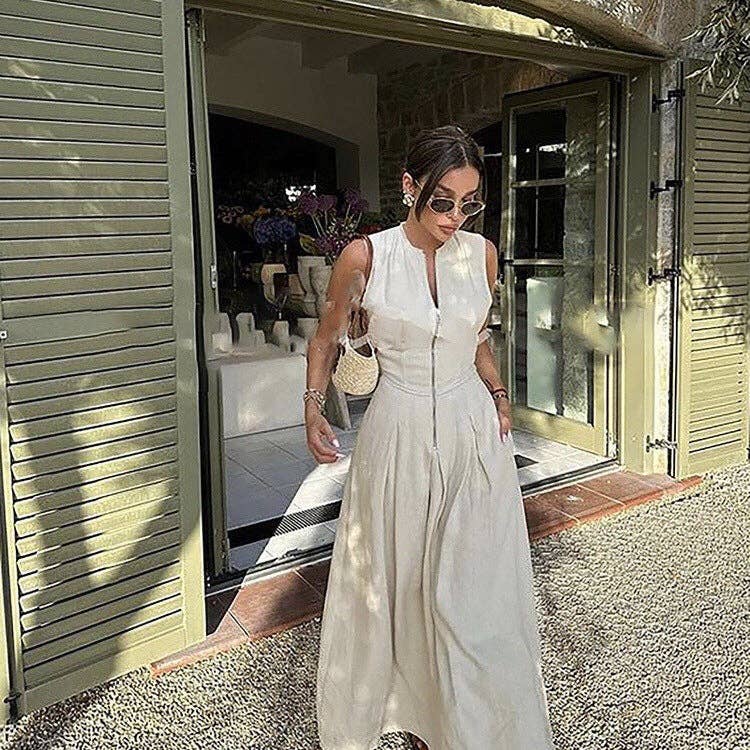 Chic European Style Midi Dress Effortless Elegance - The Village Retail