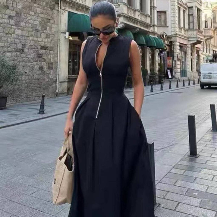 Chic European Style Midi Dress Effortless Elegance - The Village Retail