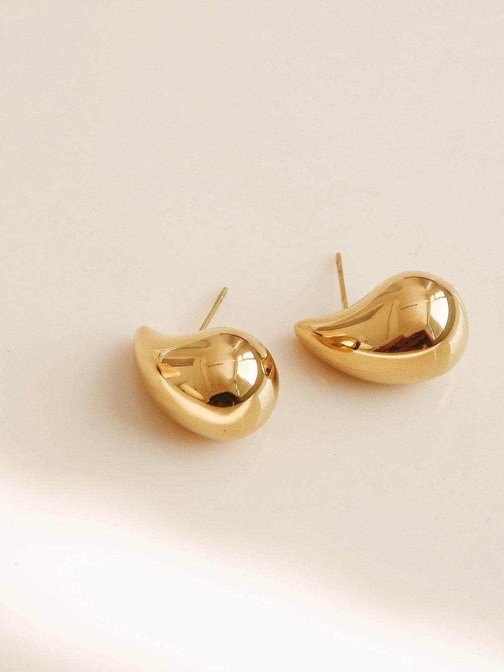 Colette 18K Gold Non - Tarnish Large Huggie Droplet Earring - The Village Retail