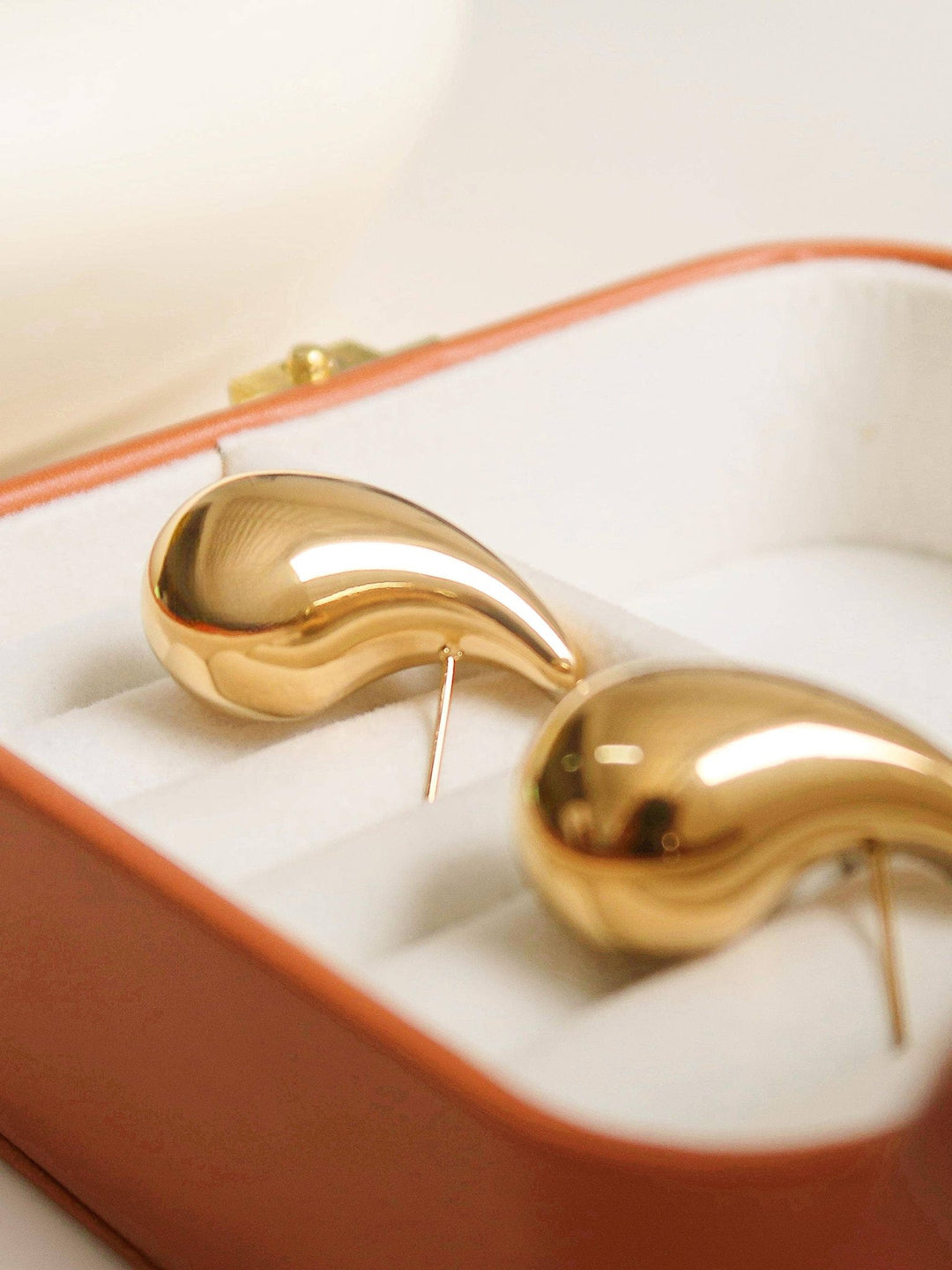 Colette 18K Gold Non - Tarnish Large Huggie Droplet Earring - The Village Retail