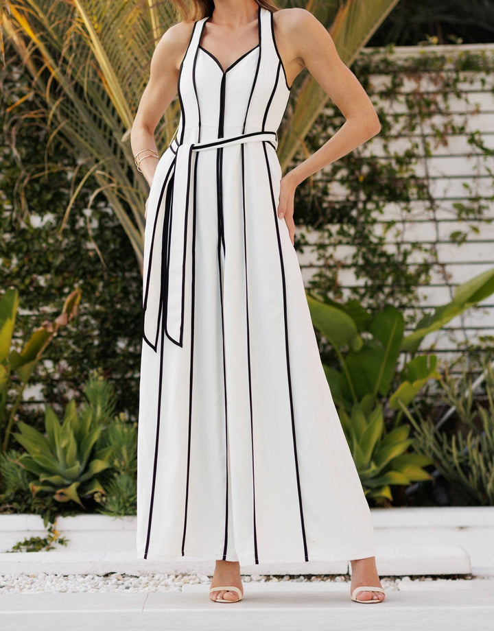 Contrasting Halter Jumpsuit - The Village Retail