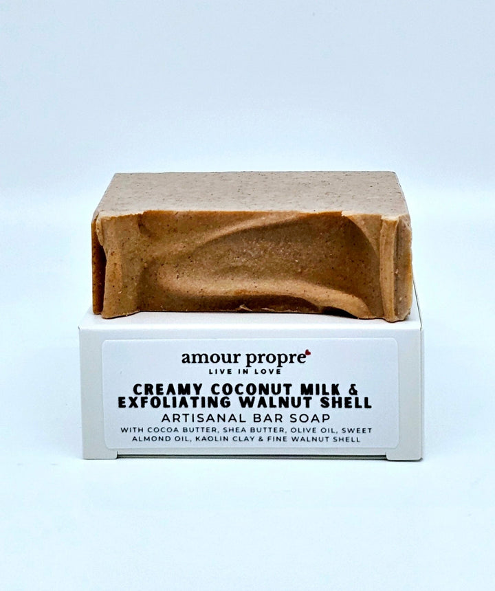 Creamy Coconut Milk & Exfoliating Walnut Shell Artisanal Bar Soap - The Village Retail