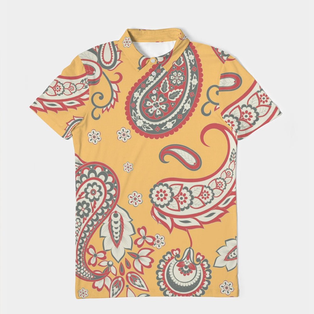 (Discontinued)Canary Paisley Polo - The Village Retail