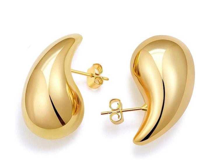 Elia Raindrop Earring: Gold / 20mm - The Village Retail