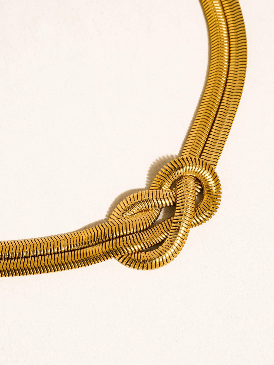 Evereign 18K Gold Non - Tarnish Knot Necklace - The Village Retail