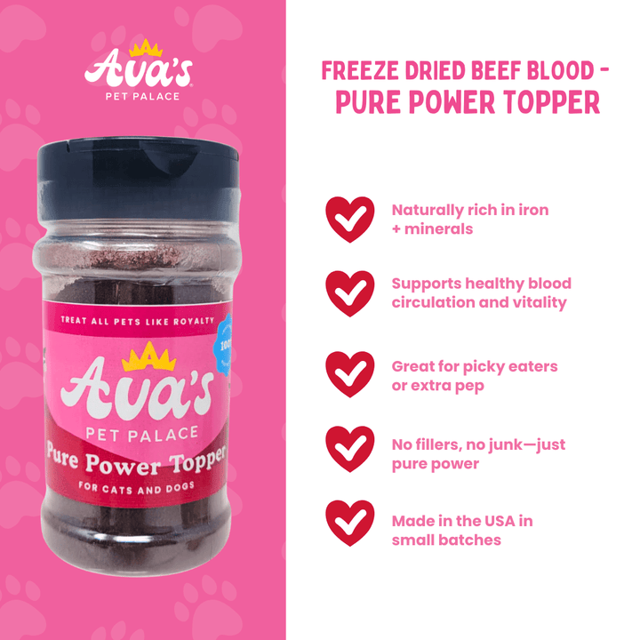 Freeze Dried Beef Blood - Pure Power Topper - The Village Retail