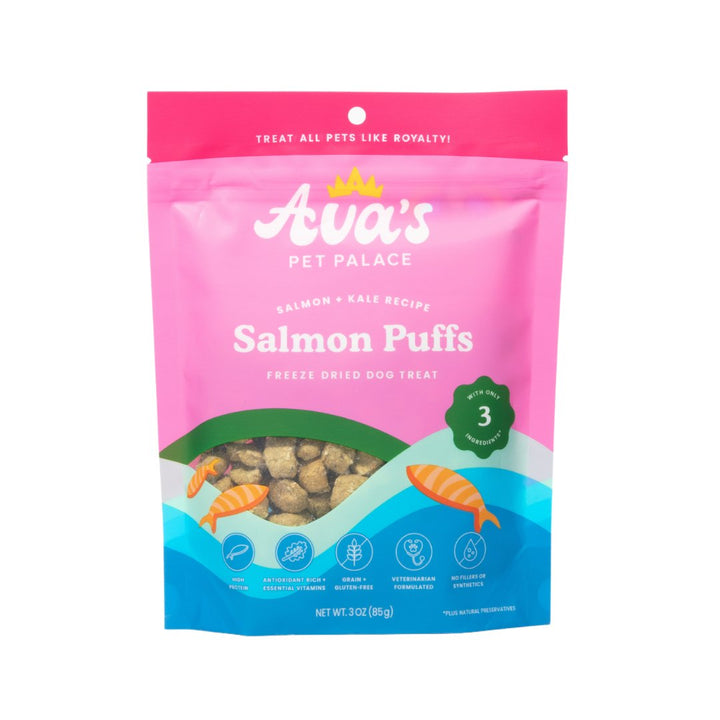 Freeze Dried Dog Treats - Salmon Puffs - The Village Retail