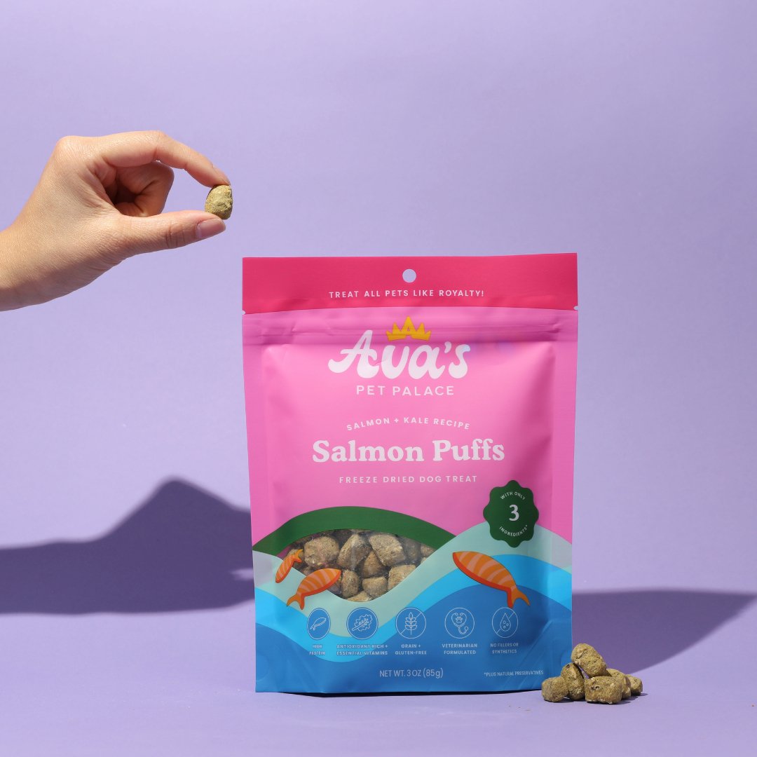 Freeze Dried Dog Treats - Salmon Puffs - The Village Retail