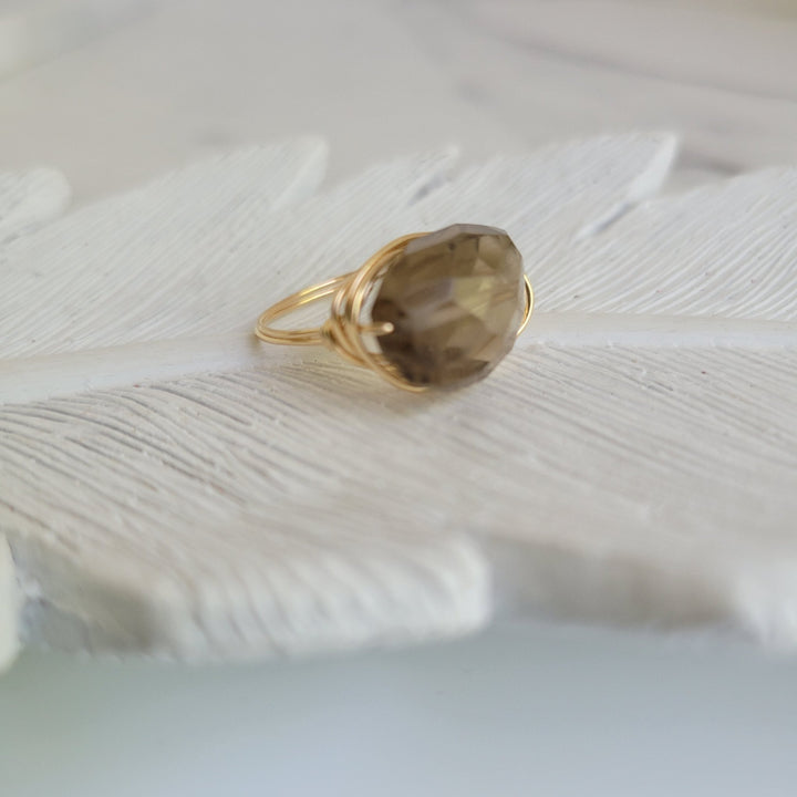 Gemstone Wrapped Rings, 14k Gold - filled - The Village Retail