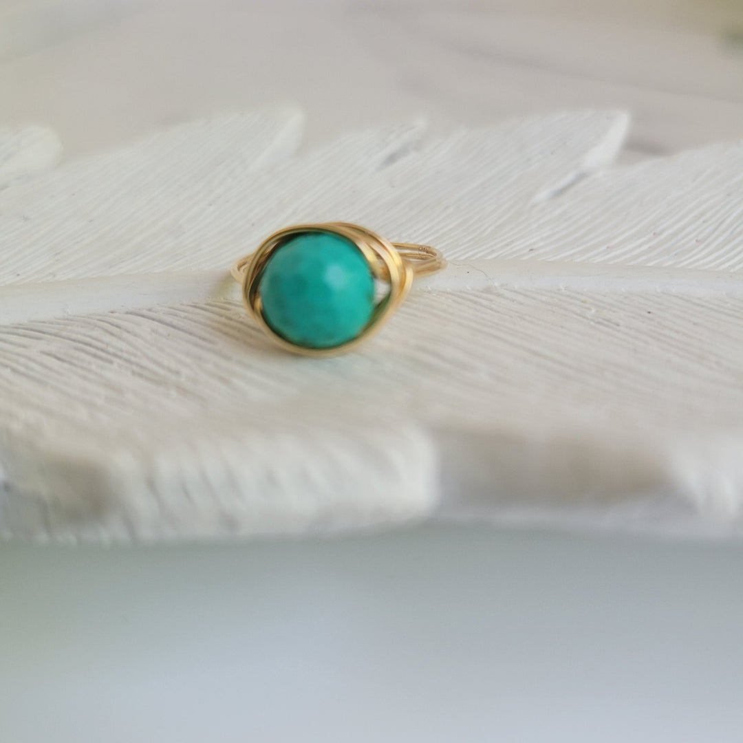 Gemstone Wrapped Rings, 14k Gold - filled - The Village Retail