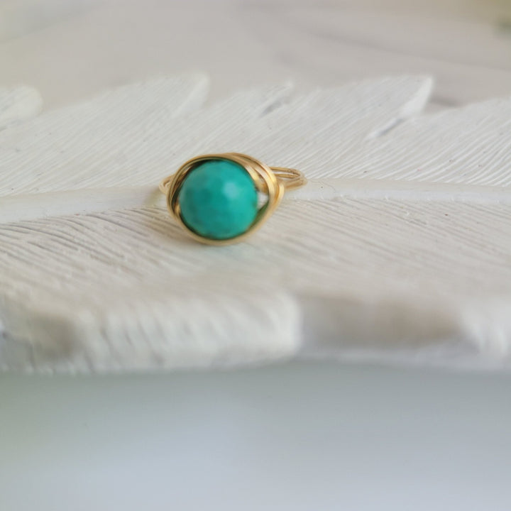 Gemstone Wrapped Rings, 14k Gold - filled - The Village Retail