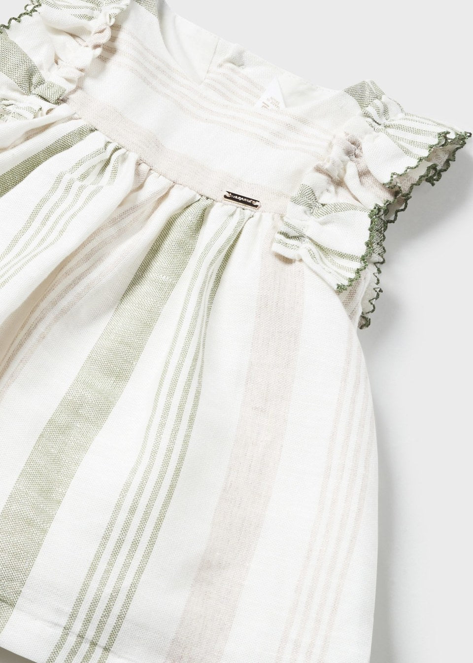 Girls' striped linen dress and bloomer set - The Village Retail