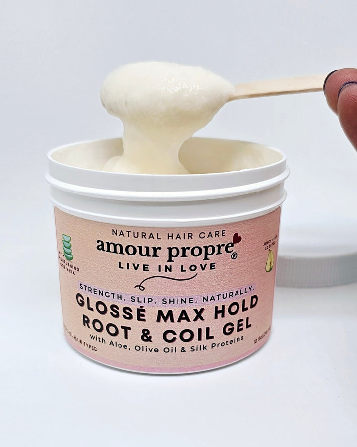 Glossé Max Hold Root & Coil Gel with Aloe, Olive Oil & Silk Proteins - The Village Retail