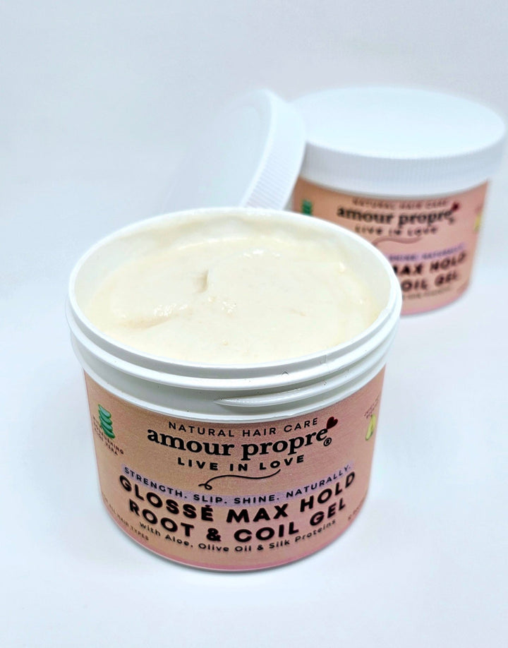 Glossé Max Hold Root & Coil Gel with Aloe, Olive Oil & Silk Proteins - The Village Retail