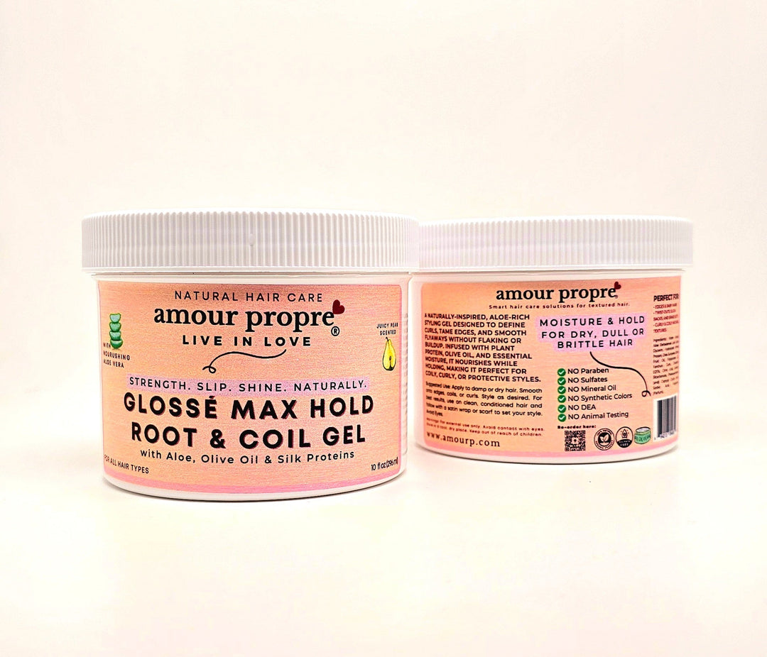 Glossé Max Hold Root & Coil Gel with Aloe, Olive Oil & Silk Proteins - The Village Retail
