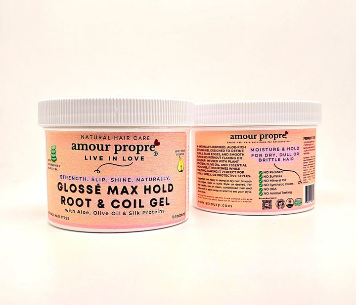 Glossé Max Hold Root & Coil Gel with Aloe, Olive Oil & Silk Proteins - The Village Retail