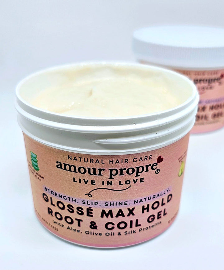 Glossé Max Hold Root & Coil Gel with Aloe, Olive Oil & Silk Proteins - The Village Retail