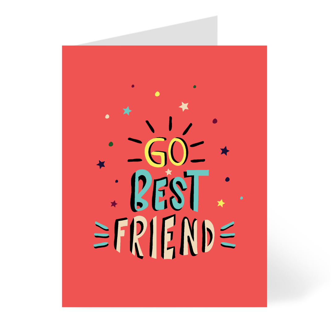 Go Best Friend | Motivational Card by Black Artist Greeting - The Village Retail
