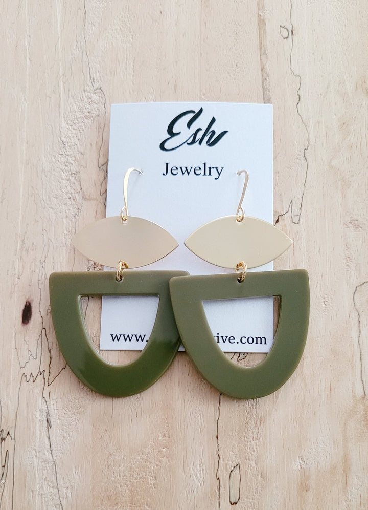 Gold & Cellulose Earrings - The Village Retail