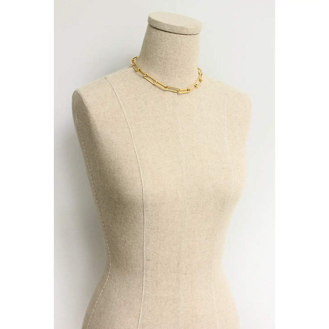 Gold Paperclip Chain Necklace - The Village Retail