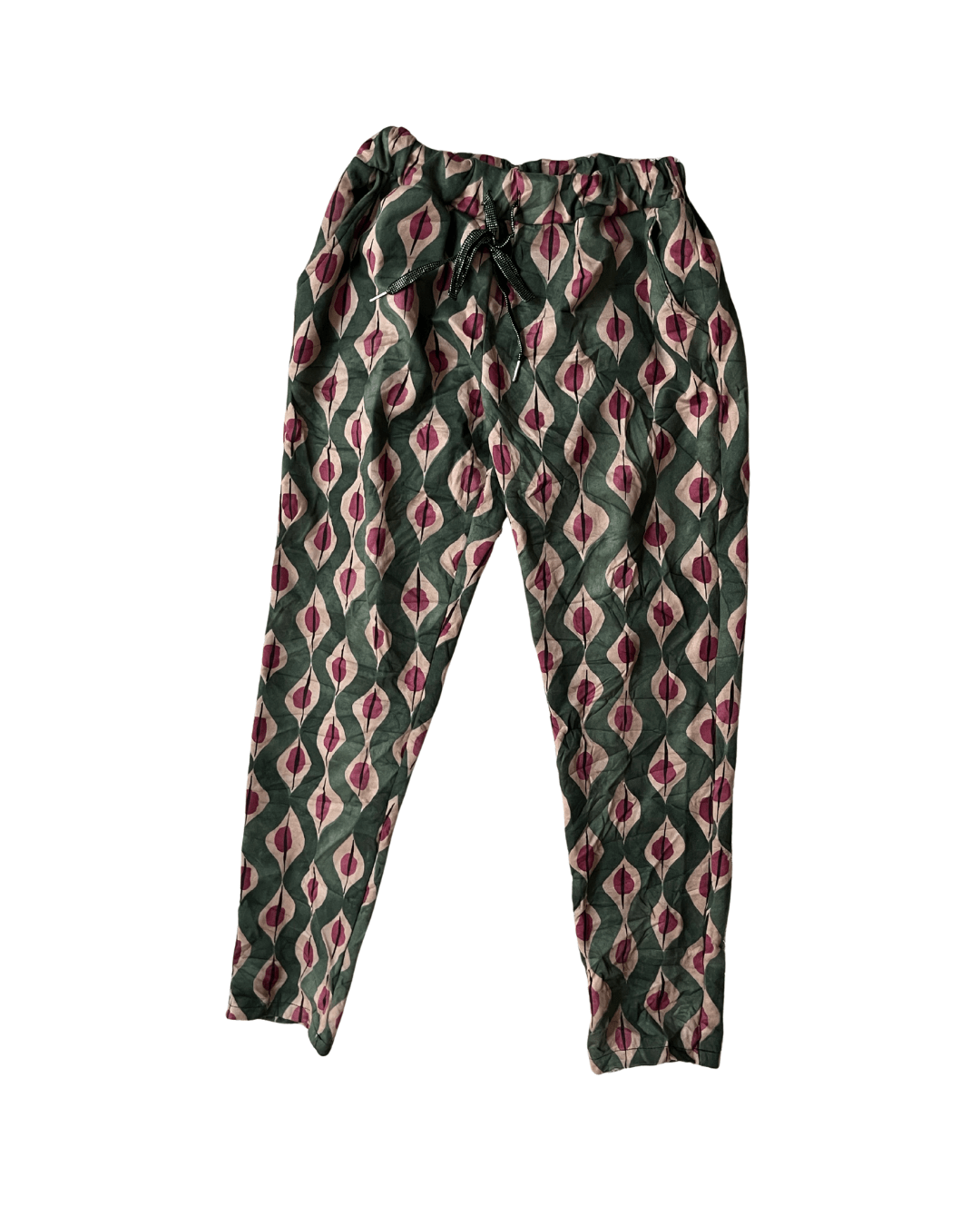 Green Patterned Joggers - The Village Retail