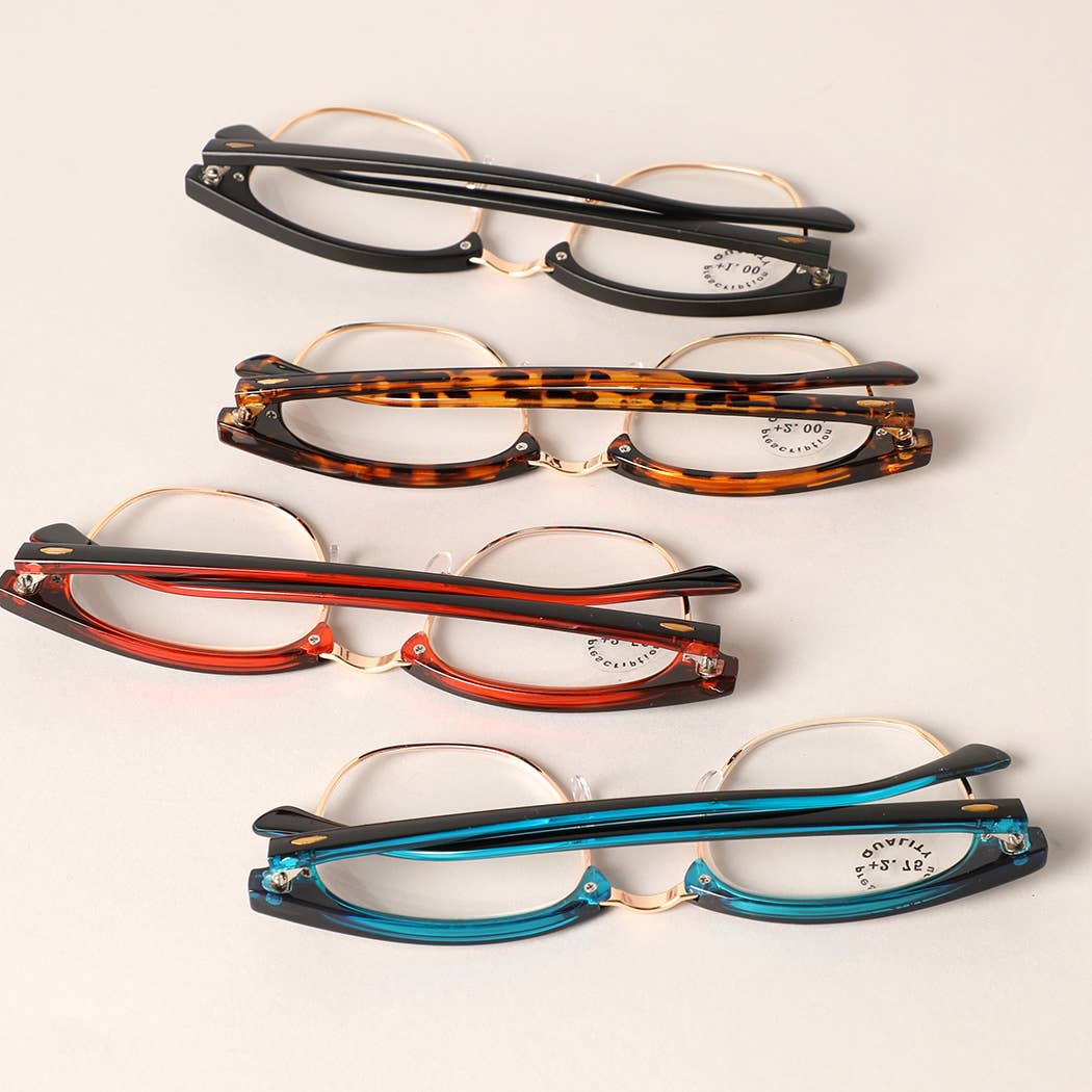 Half Cat Eye Framed Reading Glasses - The Village Retail