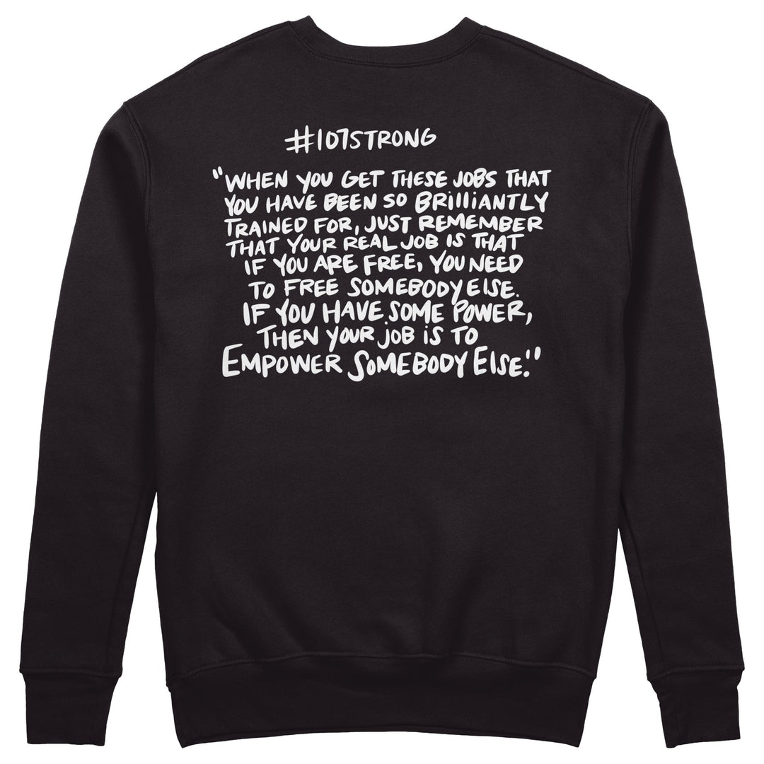 HBCU "107 Strong" Embroidered Crewneck (No Crown) - The Village Retail