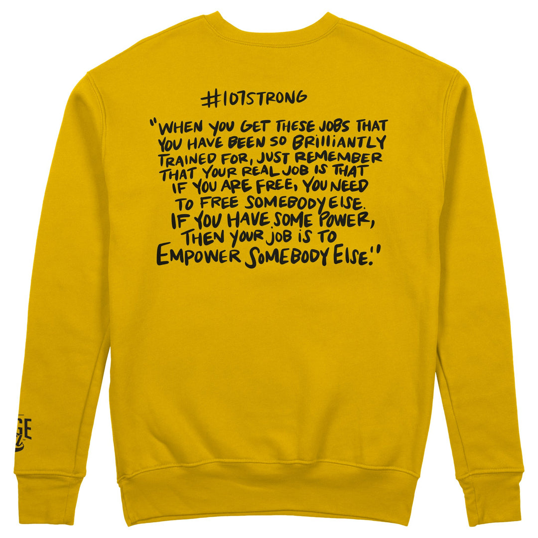 HBCU "107 Strong" Embroidered Crewneck (No Crown) - The Village Retail