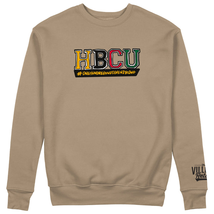 HBCU "107 Strong" Embroidered Crewneck (No Crown) - The Village Retail